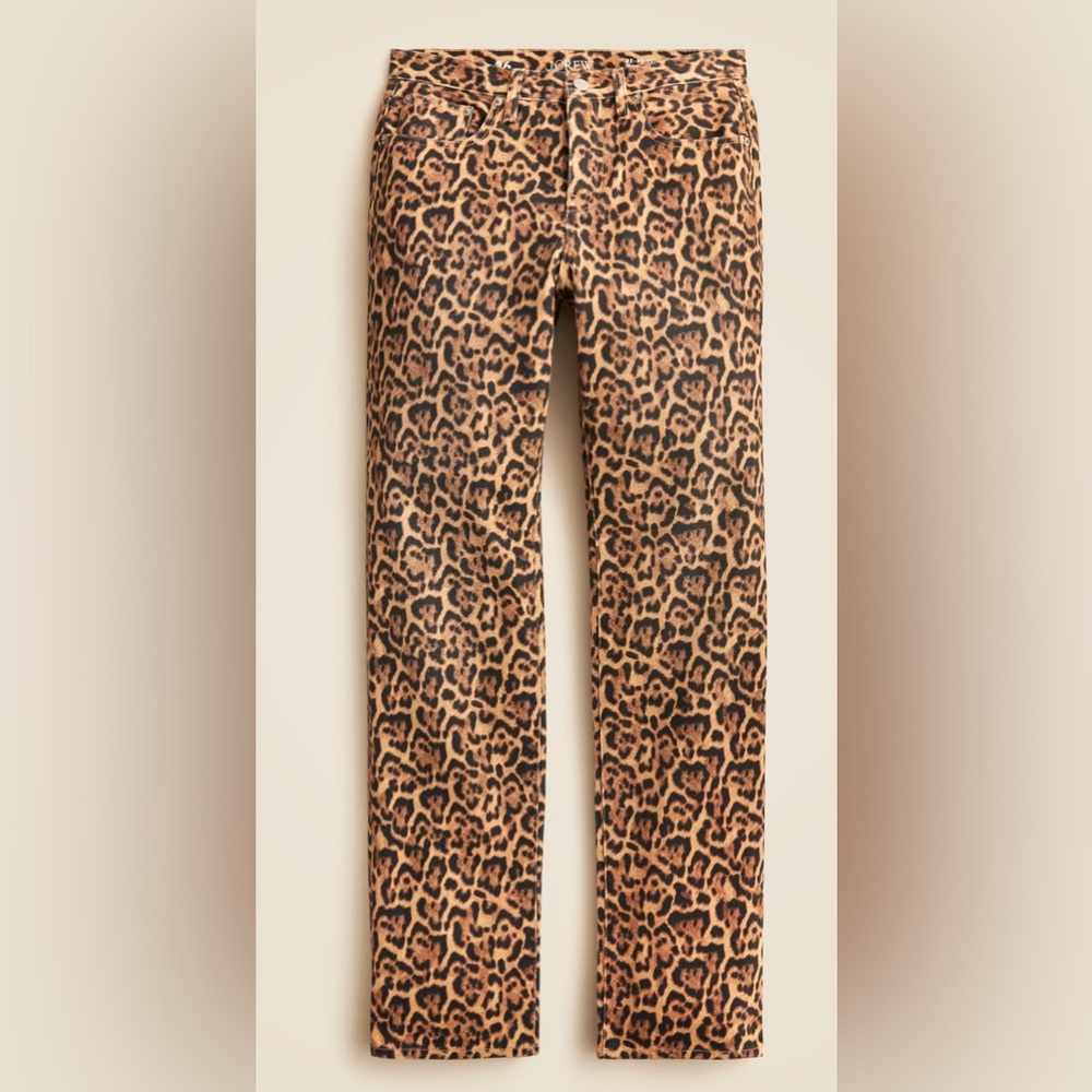 J. Crew Leopard Mid-Rise Slouchy Jean in 1984